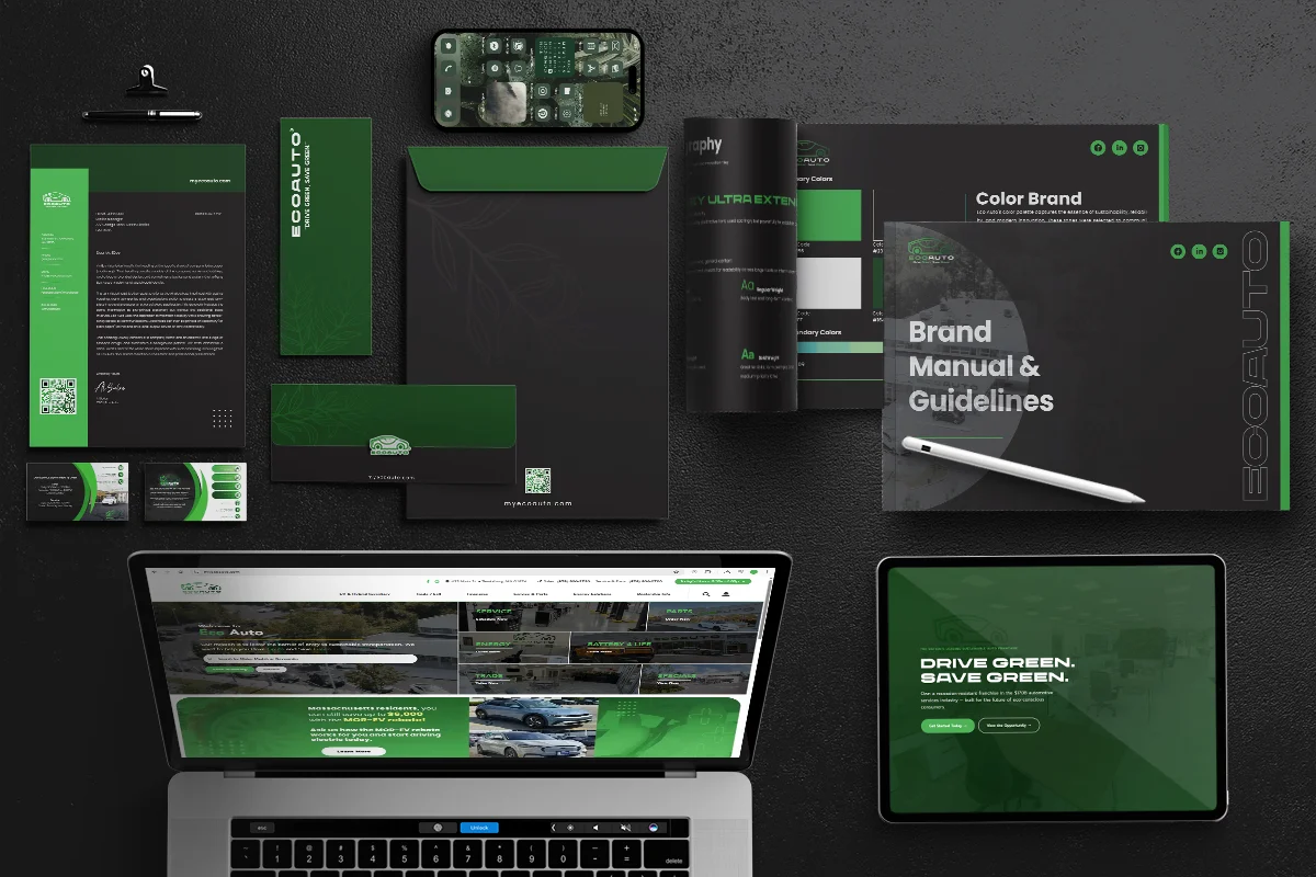 Eco Auto franchise marketing materials and brand support resources